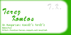 terez komlos business card